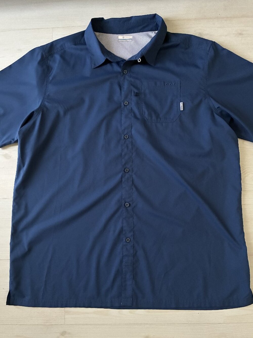 Columbia PFG Slack Tide Camp Shirt Men’s Size 3XT Big & Tall Blue Short Sleeve